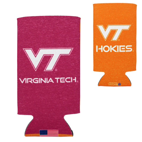 Virginia Tech Heathered Slim Can Cooler