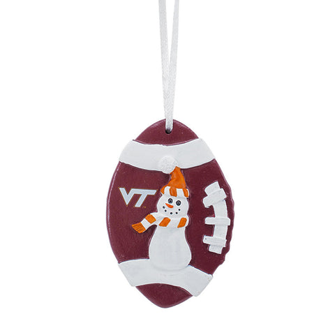 Virginia Tech Single Snowman Ornament