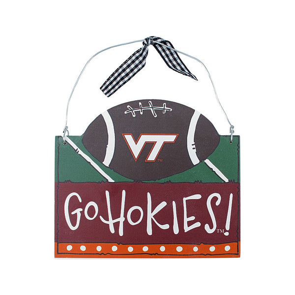 Virginia Tech Wood Football Ornament – Campus Emporium