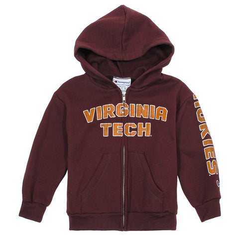 Virginia Tech Youth Full-Zip Hoodie By Champion