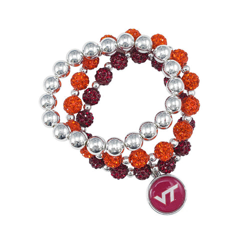 Game Day Trio Roll-On® Bracelets Maroon + White