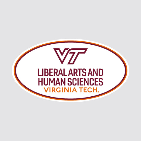 Virginia Tech College of Liberal Arts and Human Sciences Oval Decal