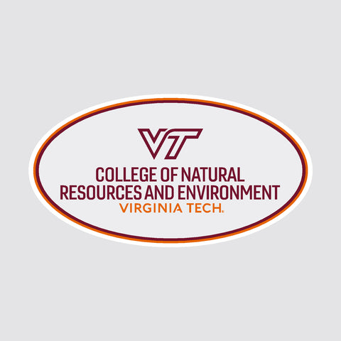 Virginia Tech College of Natural Resources and Environment Oval Decal