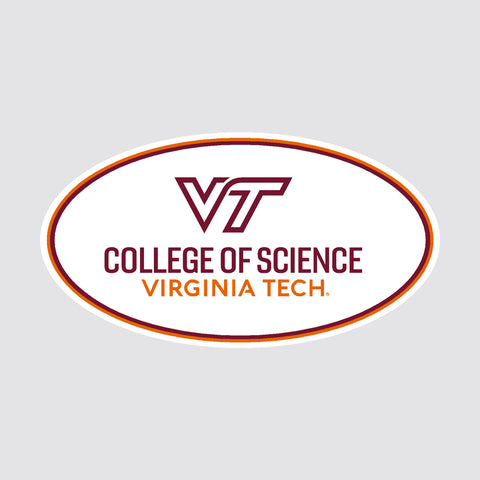 Virginia Tech College of Science Oval Decal