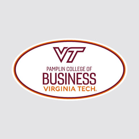 Virginia Tech Pamplin College of Business Oval Decal