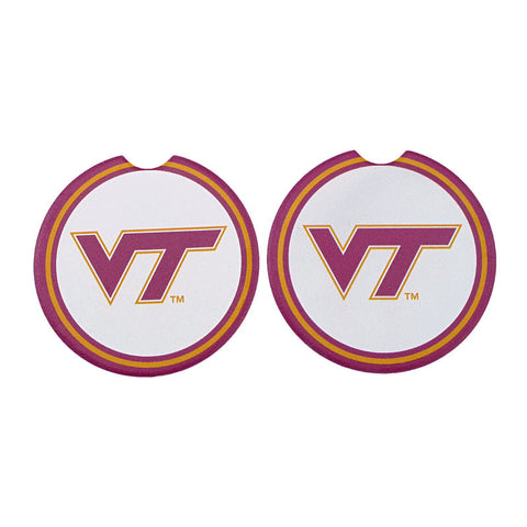 Virginia Tech Striped Car Coasters
