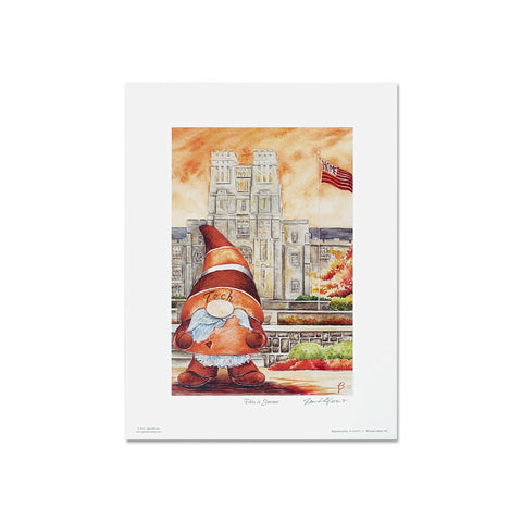 Virginia Tech "This Is Gnome" Print by Jane Blevins
