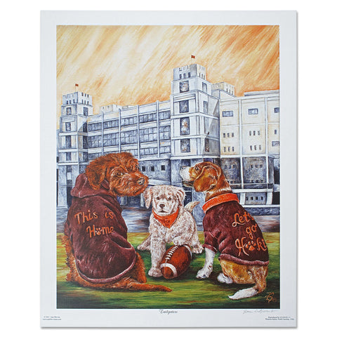 Virginia Tech "Tailgaters" Print by Jane Blevins
