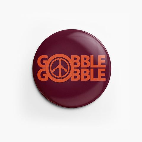 Spirit Button: Peace Track Gobble Gobble