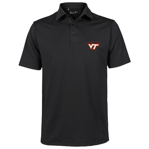 Virginia Tech Men's T2 Performance Polo: Black by Under Armour
