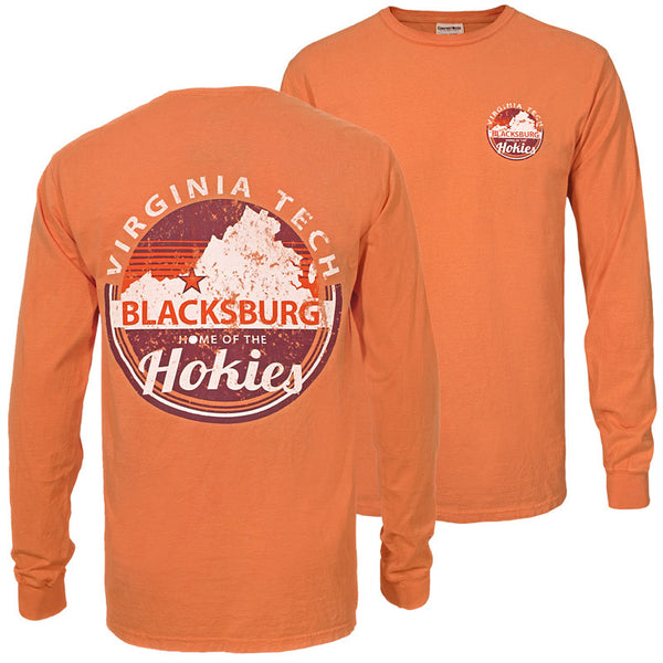 Virginia Tech Home of the Hokies Long-Sleeved T-Shirt: Orange by Gear – Campus E