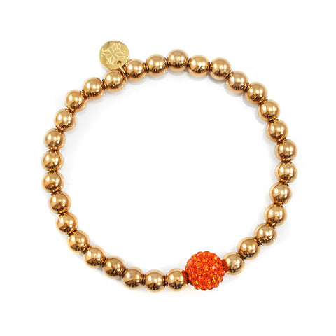 Orange Ireland Bracelet: Gold