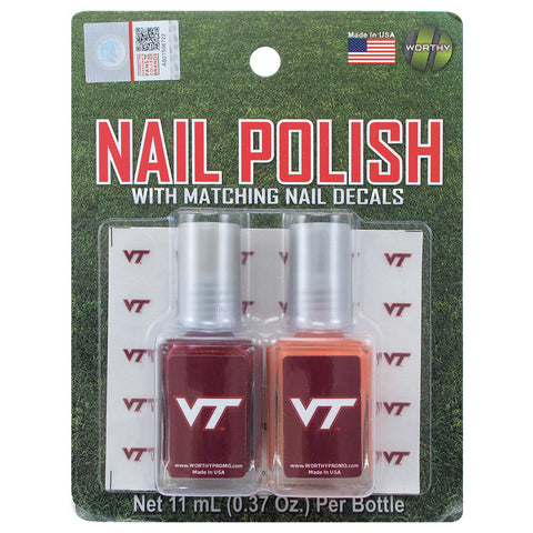 Virginia Tech Nail Polish and Decal Set
