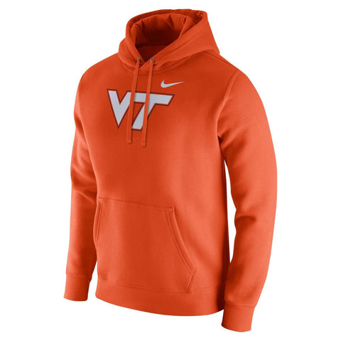 Virginia Tech College Club Fleece Hooded Sweatshirt: Orange by Nike