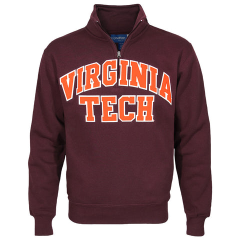 Virginia Tech Applique Quarter-Zip Sweatshirt: Maroon by Gear