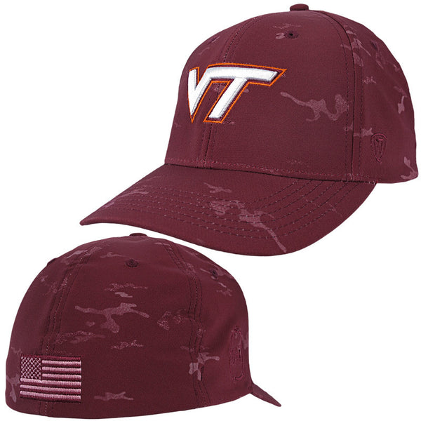 Virginia Tech OHT Camo OneFit: Maroon Hat by Top of the World – Campus Emporium