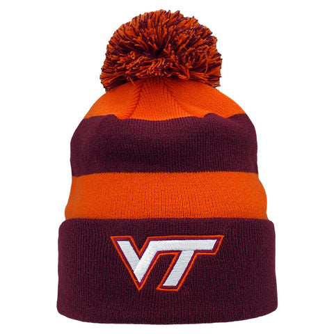 Virginia Tech Rugby Striped Knit Beanie by Legacy