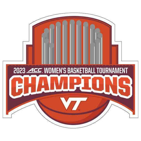 Virginia Tech ACC Women's Basketball Champions 12" Magnet