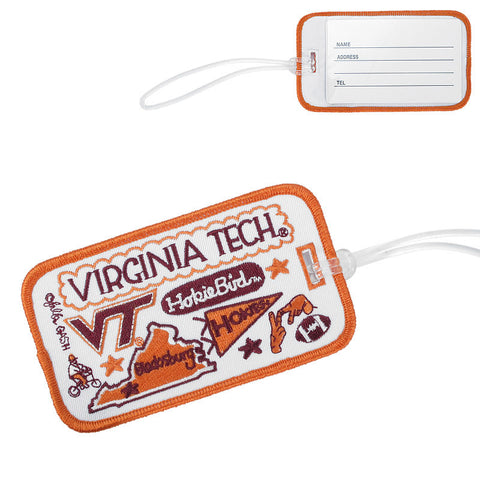 Virginia Tech Embroidered Luggage Tag by Julia Gash
