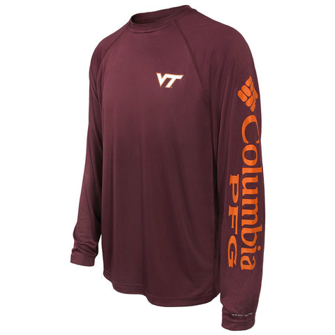 Virginia Tech Men's CLG Terminal Tackle Long-Sleeved T-Shirt EXTENDED Size by Columbia