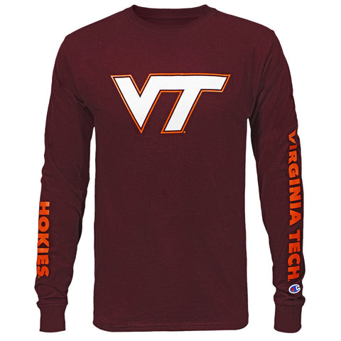 Virginia Tech Hokies Long-Sleeved T-Shirt: Maroon by Champion