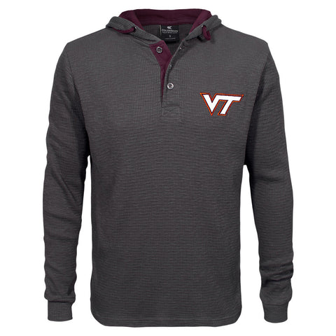 Virginia Tech Men's Affirmative Hooded Henley Pullover
