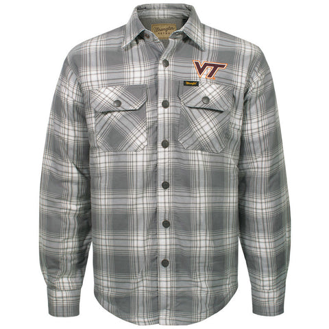 Virginia Tech Men's Authentic Sherpa-Lined Flannel Shirt Jacket by Wrangler