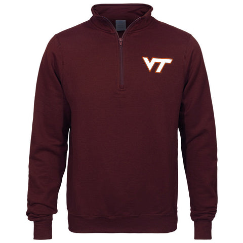 Virginia Tech Quarter-Zip Pullover Sweatshirt: Maroon