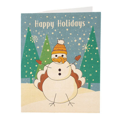 Happy Holidays Card: Snowman