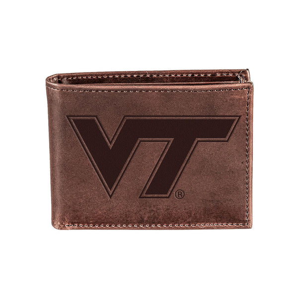 Virginia Tech Bi-Fold Leather Wallet – Campus Emporium