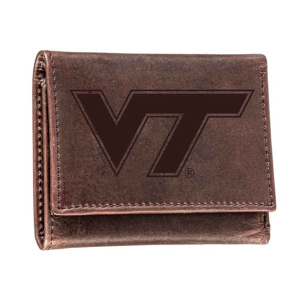 Virginia Tech Tri-fold Leather Wallet – Campus Emporium