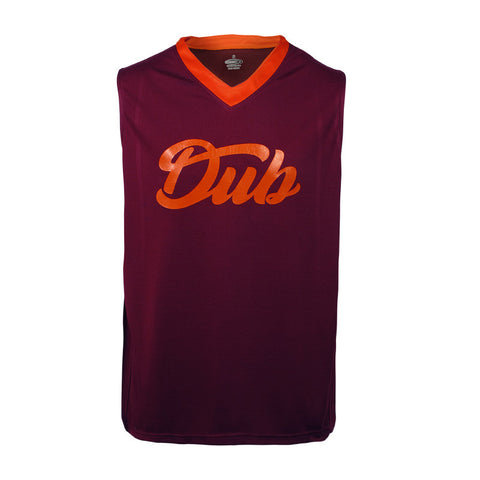 Maroon and Orange Adult DUB Basketball Jersey