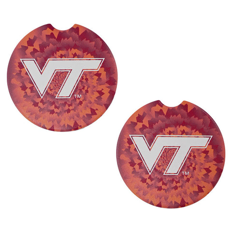 Virginia Tech Tie Dye Car Coasters