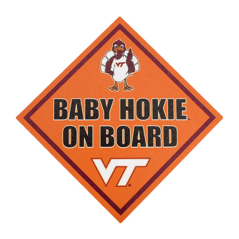 Virginia Tech "Baby Hokie On Board" Decal