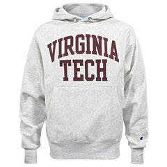 Champion REVERSE WEAVE VIRGINIA トリコ Virginia Tech Reverse Weave Arch Hooded Sweatshirt: Silver Gray by