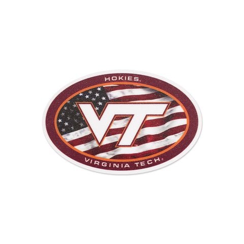 Virginia Tech Logo Flag Decal: 3"