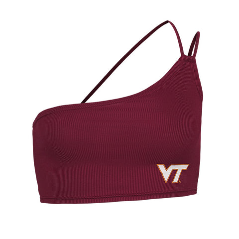 Virginia Tech Women's Strappy One Shoulder Top: Maroon