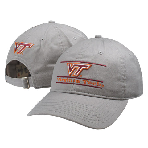 Virginia Tech Logo Bar Design Twill Hat: Gray by The Game
