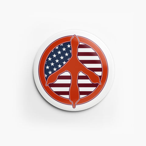 Button: Peace Track American