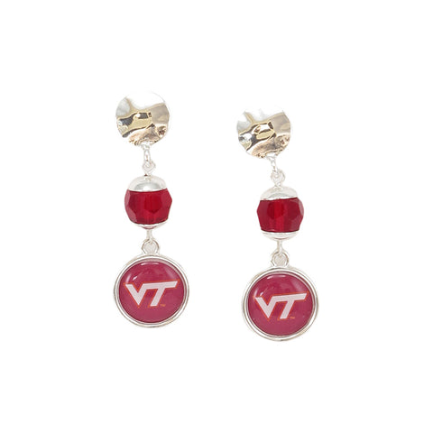 Virginia Tech Logo Ivy Earrings