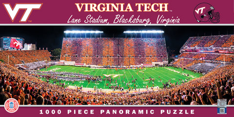 Virginia Tech Panoramic Striped Lane Stadium 1000 Piece Puzzle