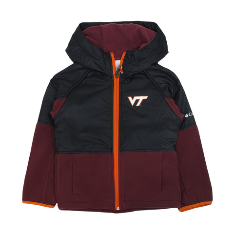 Virginia Tech Youth CLG Flanker Overlay Fleece Jacket by Columbia