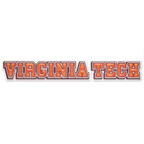 Virginia Tech Bubble Letter Decal