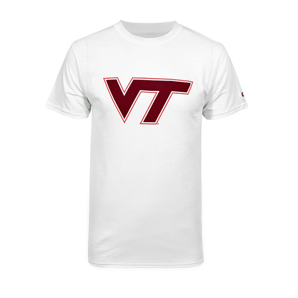 Virginia Tech Logo T-Shirt: White by Champion – Campus Emporium