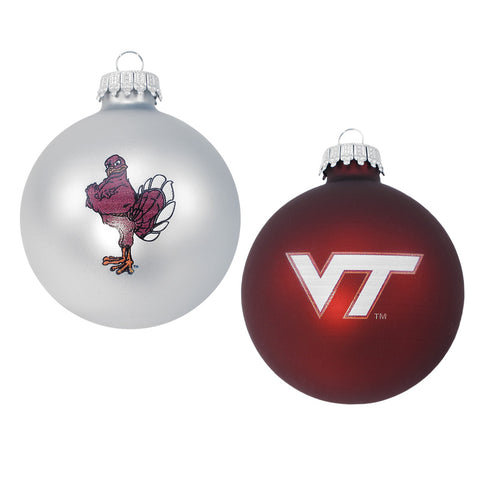 Virginia Tech Ball Ornament 2-Pack