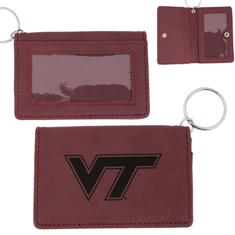 Virginia Tech Velour Card Holder Keychain
