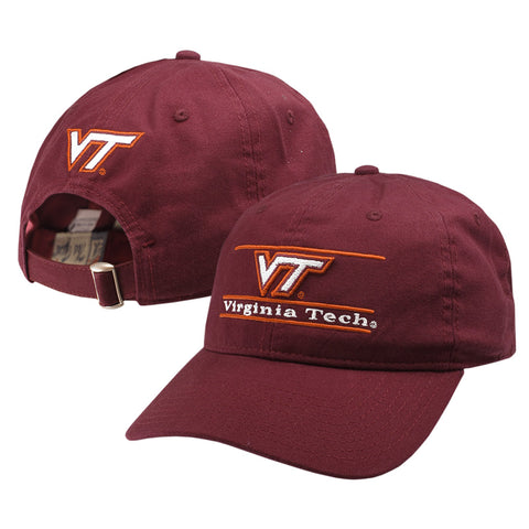 Virginia Tech Logo Bar Design Twill Hat: Maroon by The Game