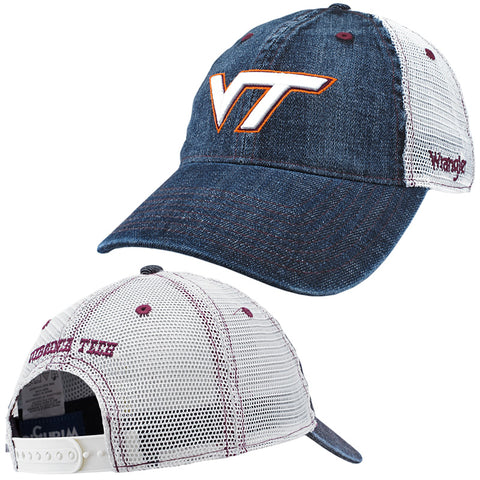 Virginia Tech Denim Trucker Hat by Wrangler