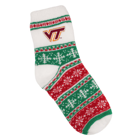 Virginia Tech Fuzzy Holiday Socks
