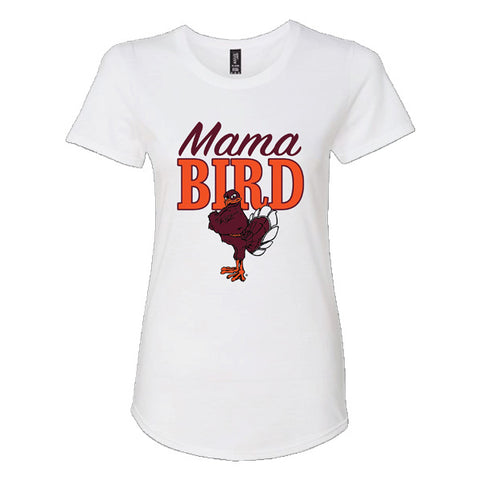 Virginia Tech Women's Mama Bird Tri-Blend T-Shirt: White